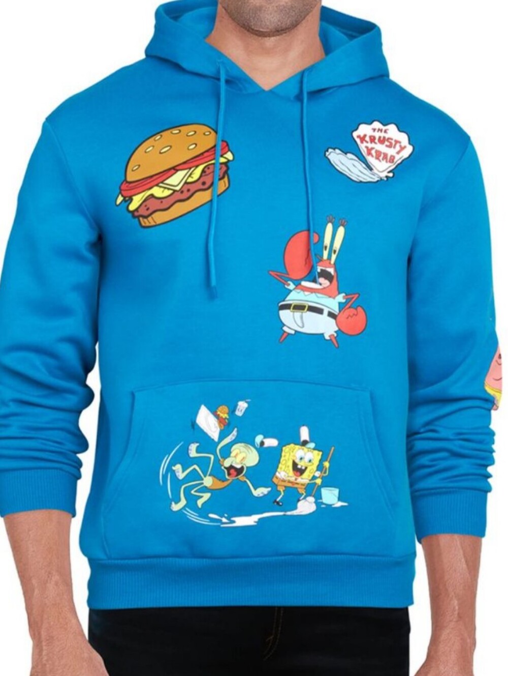 Nickelodeon Blue SpongeBob & Krusty Krab Graphic Crewneck Sweatshirt - Men
